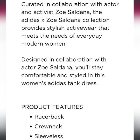 Adidas Racerback Tank Dress Athletic XSMALL NWT - Picture 15 of 15